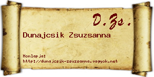 Dunajcsik Zsuzsanna névjegykártya